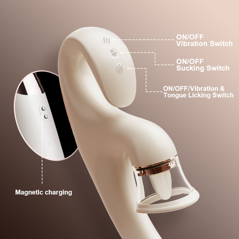 ViveVibe LoveSong Licking Dual Rabbit Vibrator for G-Spot and Clitoral Stimulation