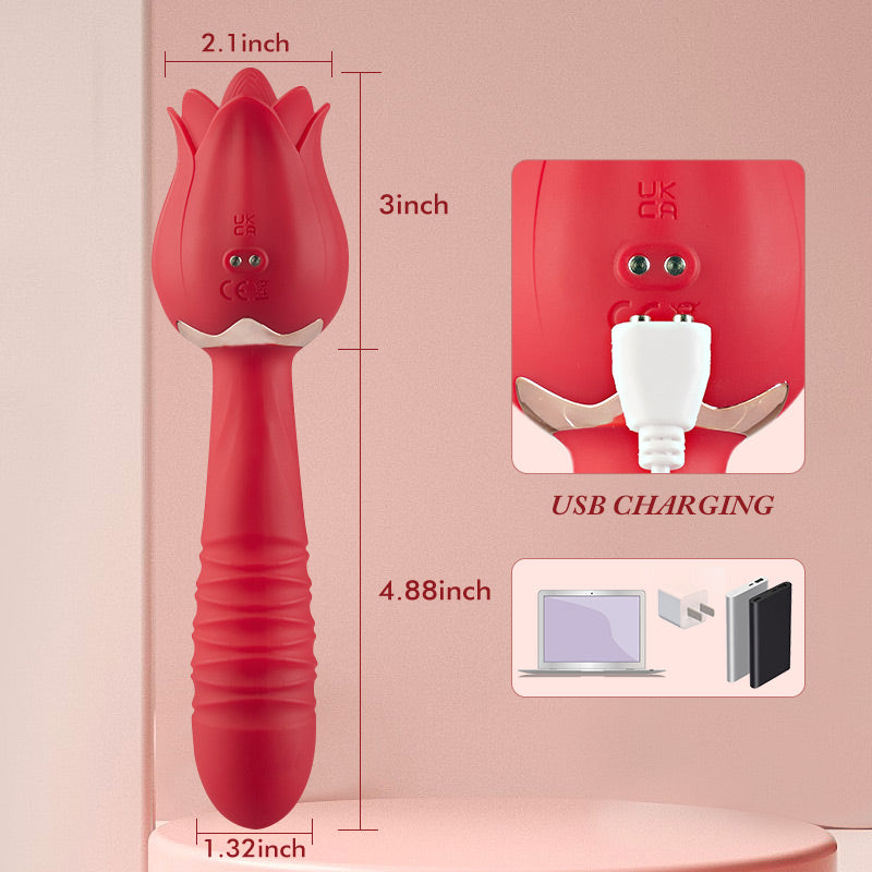 ViveFlowers Rose Vibrator for Discreet Clitoral Pleasure