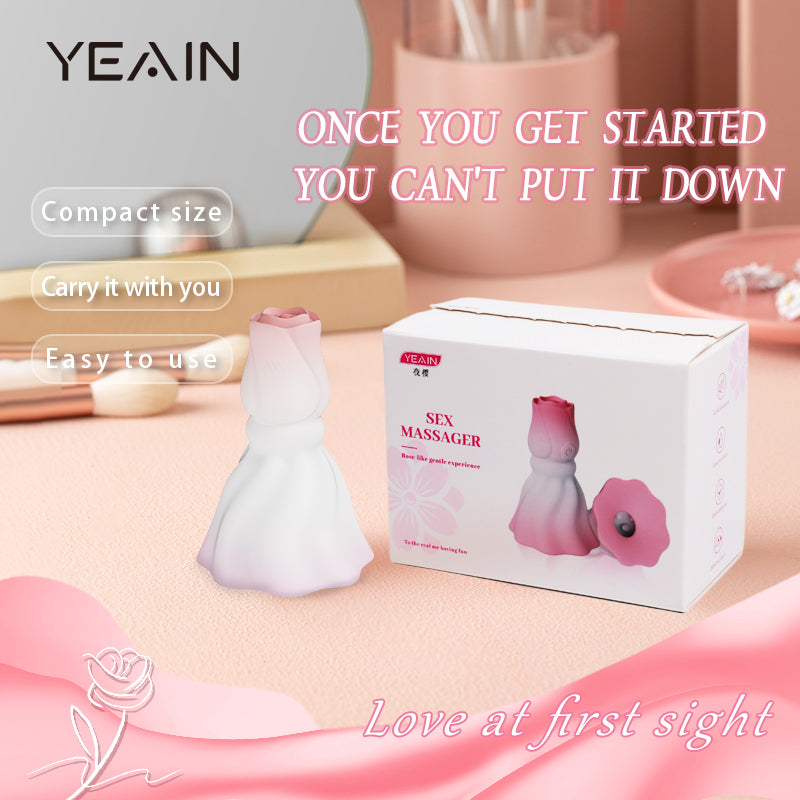 VivevibeWhiteRoseNippleClampVibrator