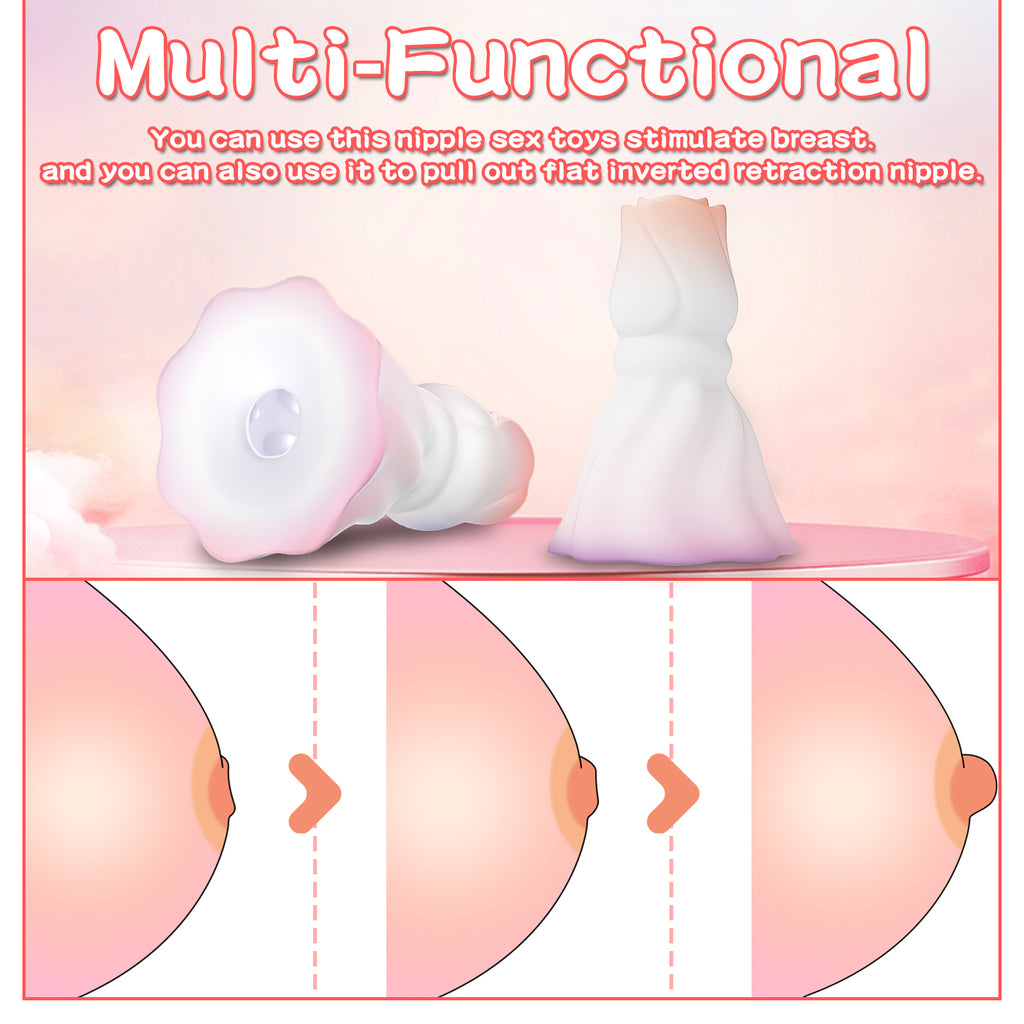 VivevibeWhiteRoseNippleClampVibrator